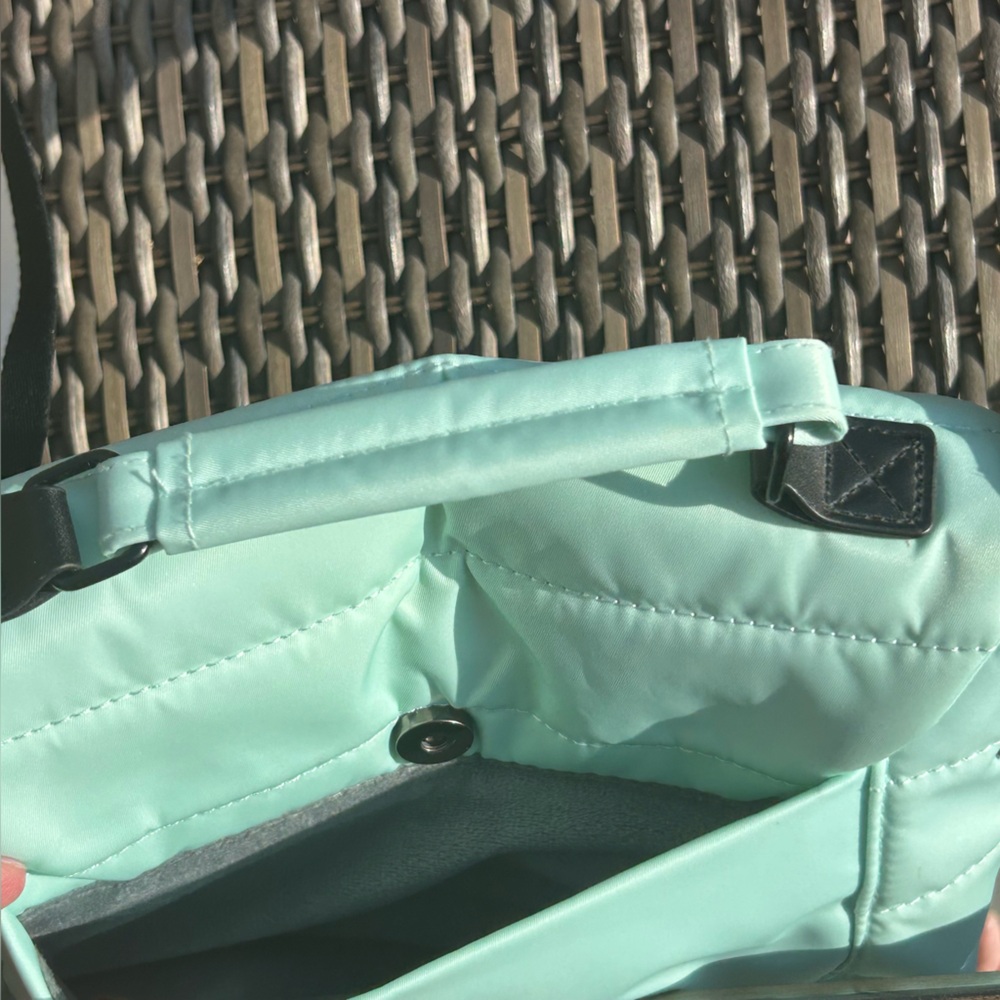 IHKWIP Mint Quilted Couture Crossbody Bag 2 Straps Envelope Style Magnetic Close - Picture 12 of 16